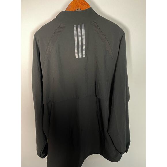 Adidas Quarter Zip Black Long Sleeve Shirt Reflective  Men's Size Large - Picture 8 of 13